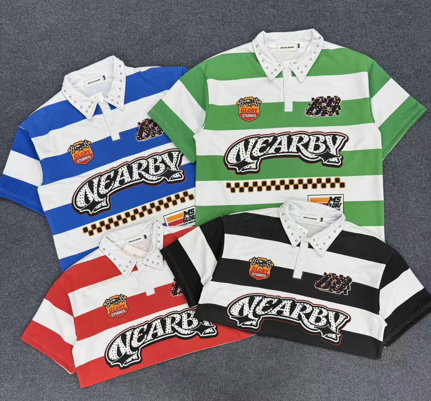 380g stripe polo 5