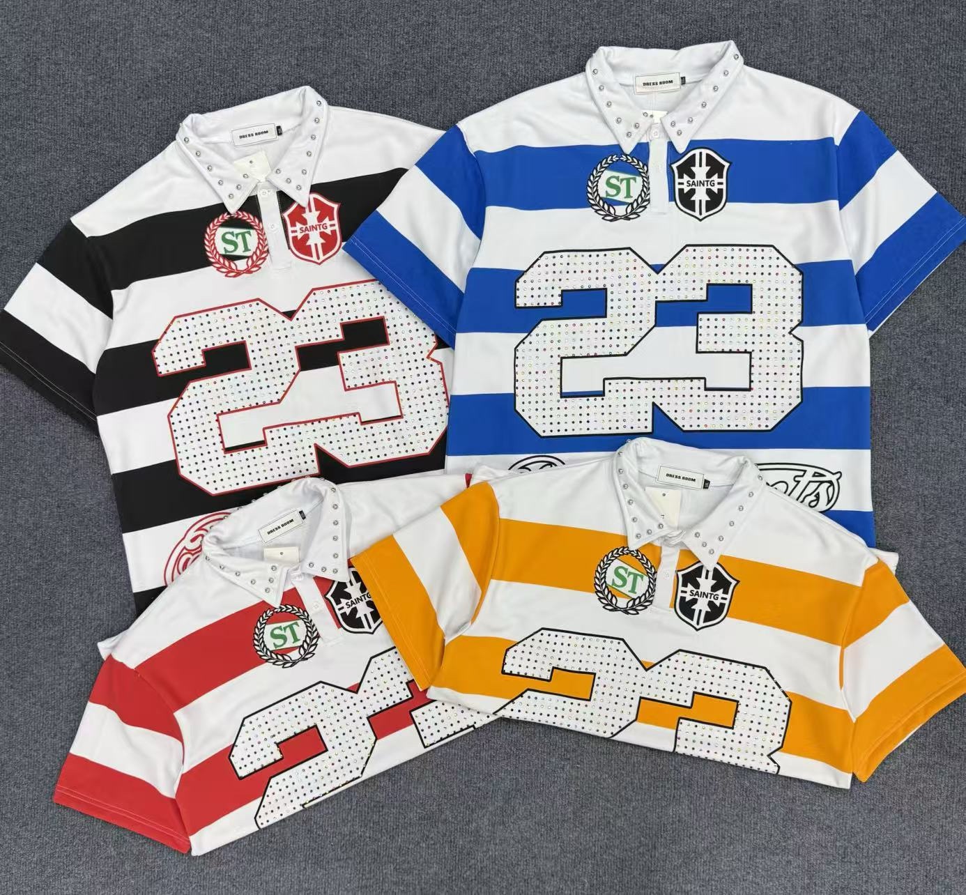 380g stripe polo 1