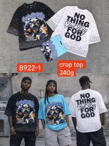 240g pierced crop top