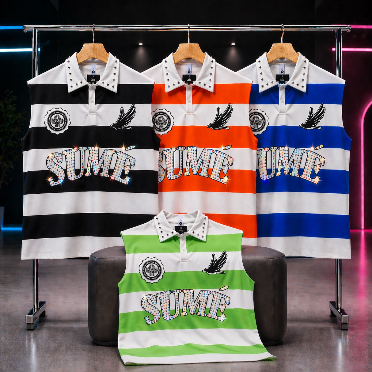 380g stripe armless 8