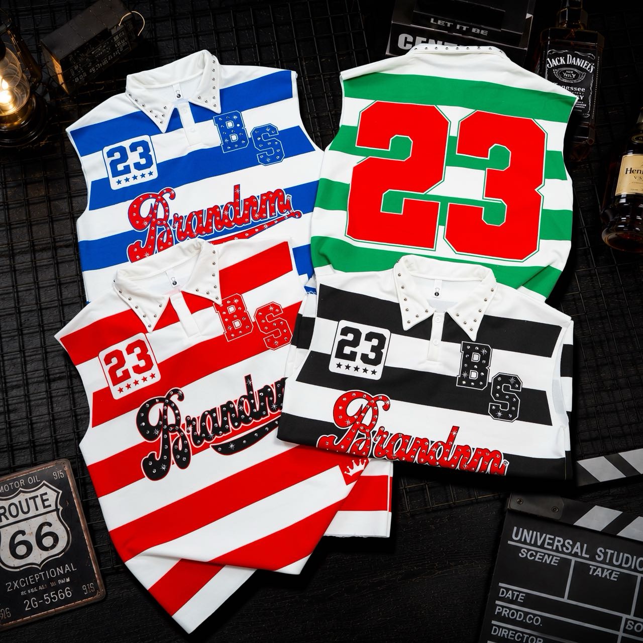 380g stripe armless 10