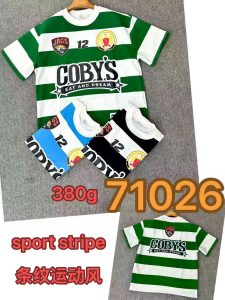 380g sport stipe T-shirt
