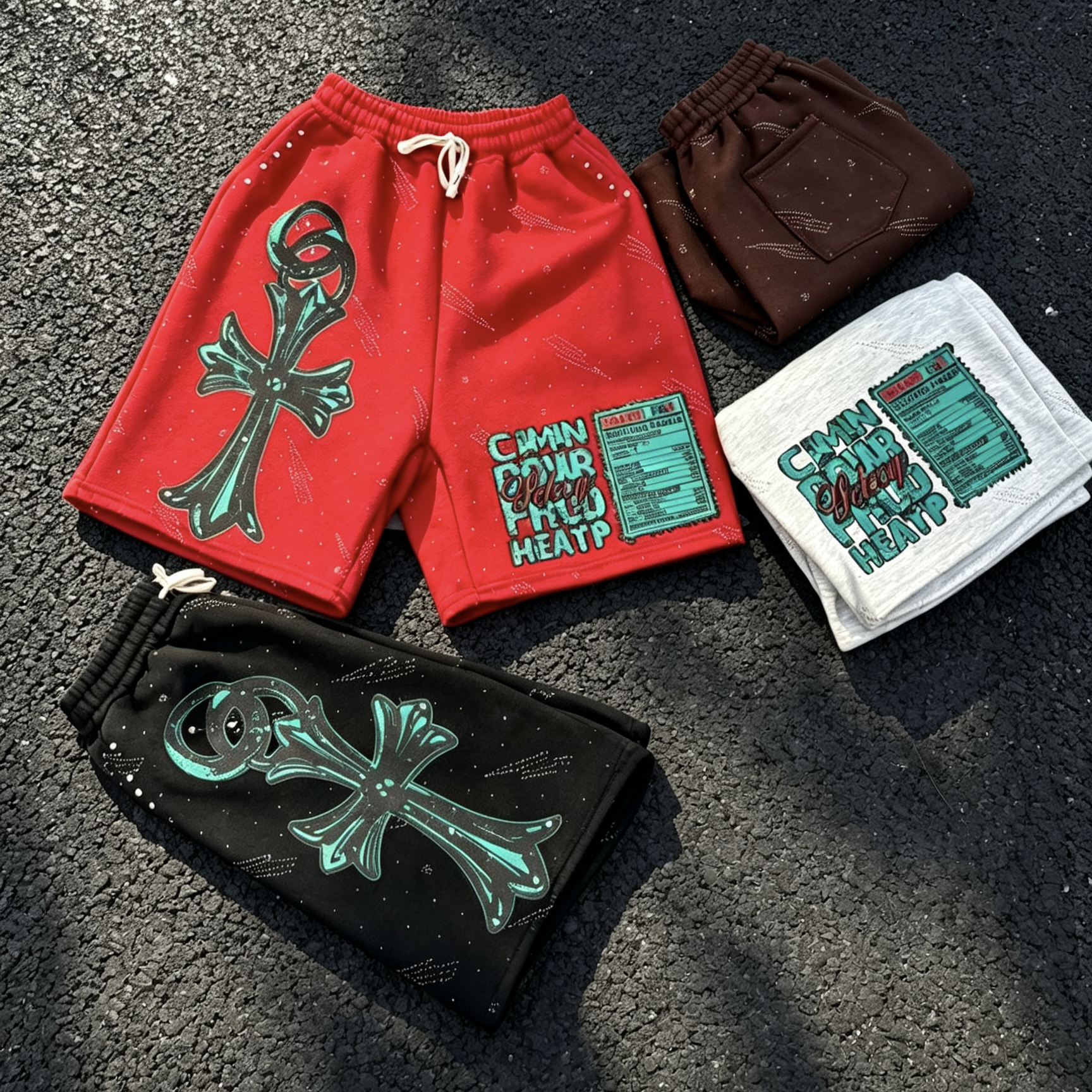 Wool stone shorts 16
