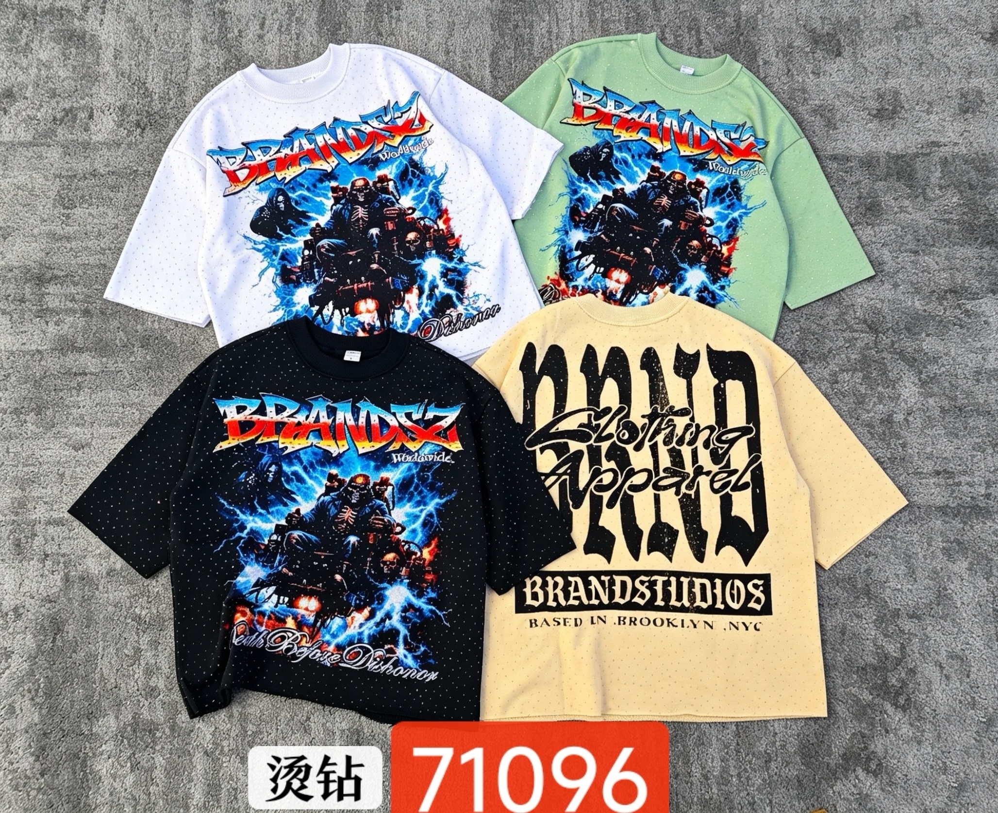 380g stone half sleeves 48
