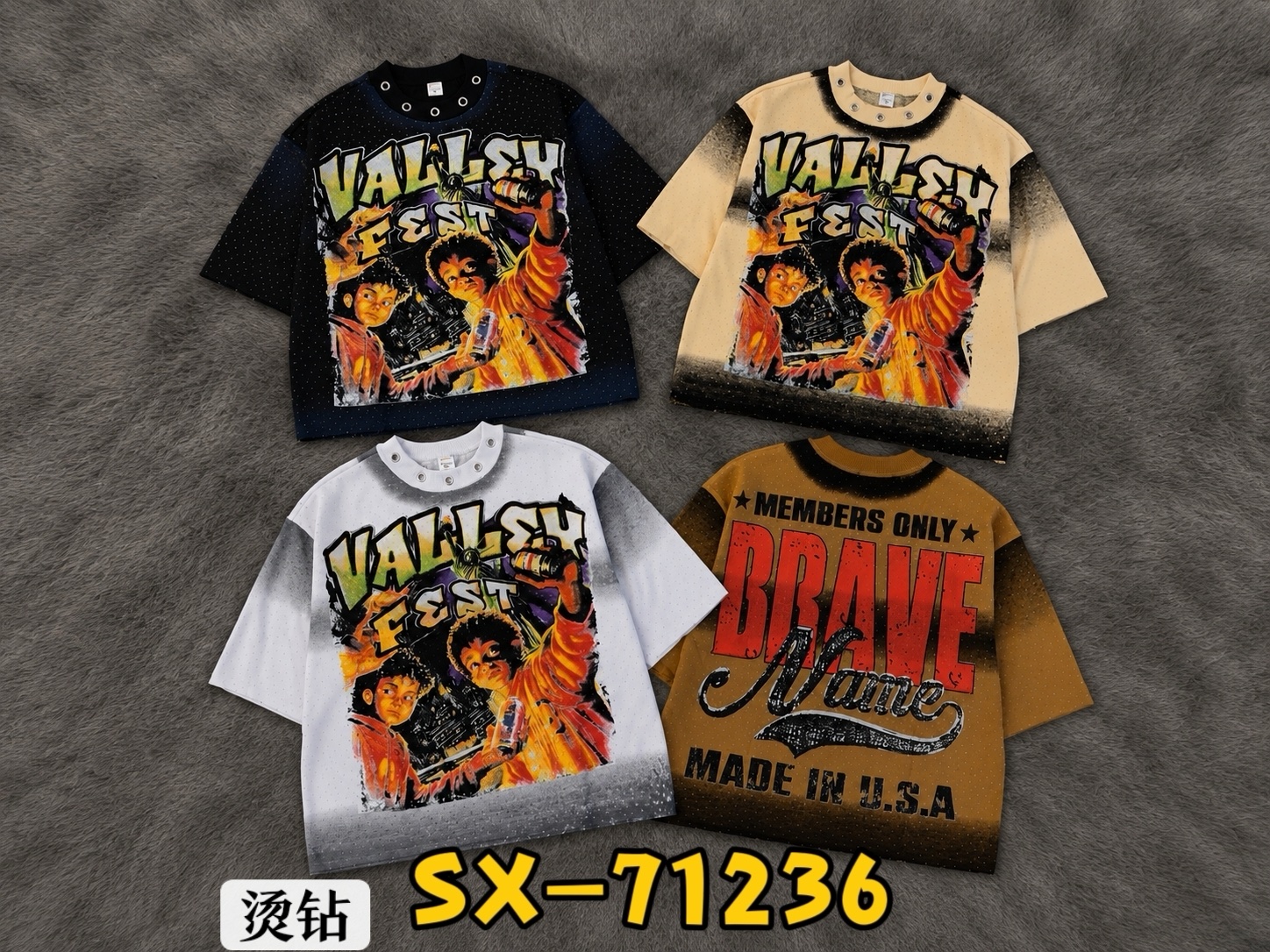 380g stone half sleeves 25