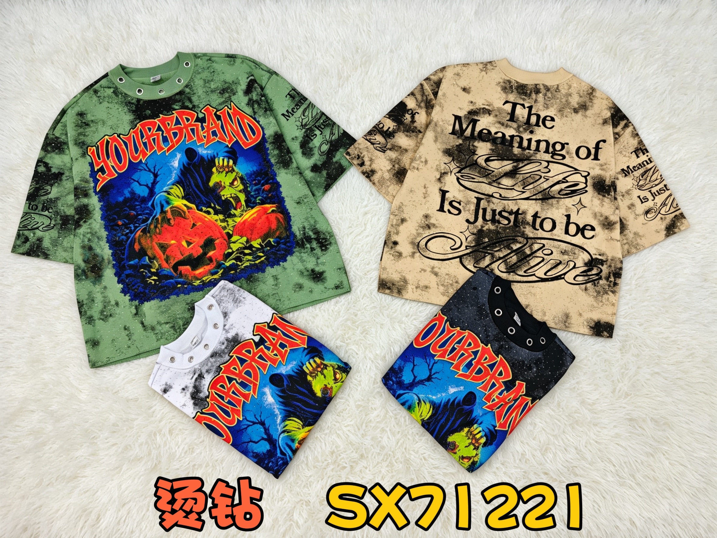 380g stone half sleeves 16
