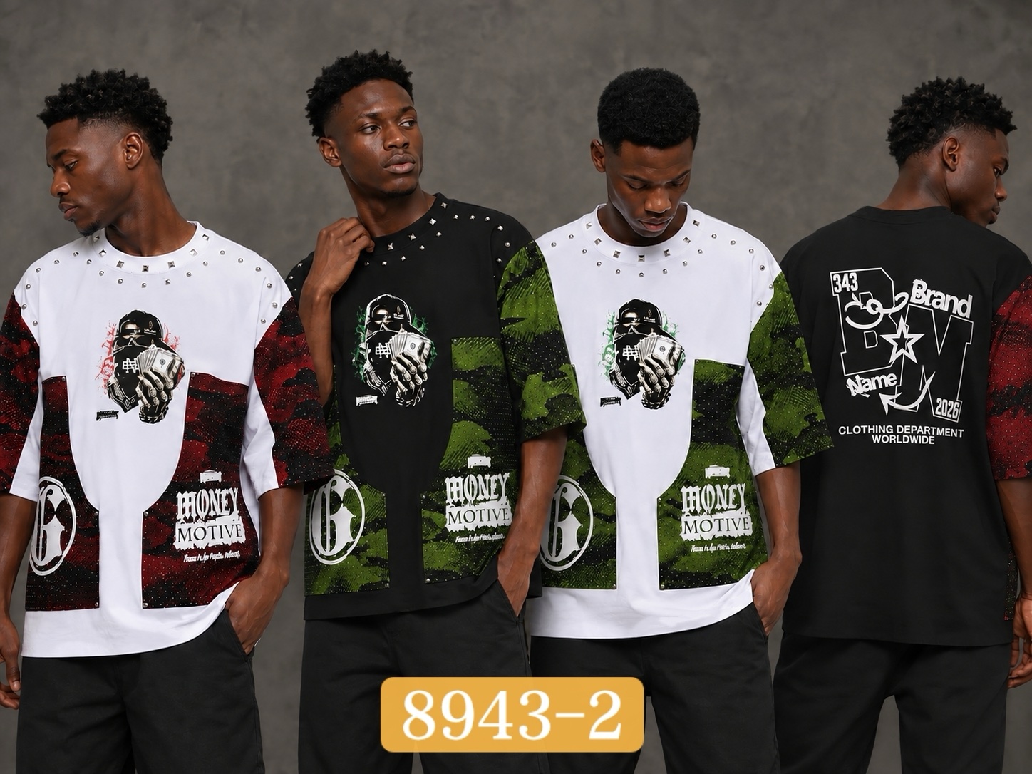 380g half sleeves&stydded 5