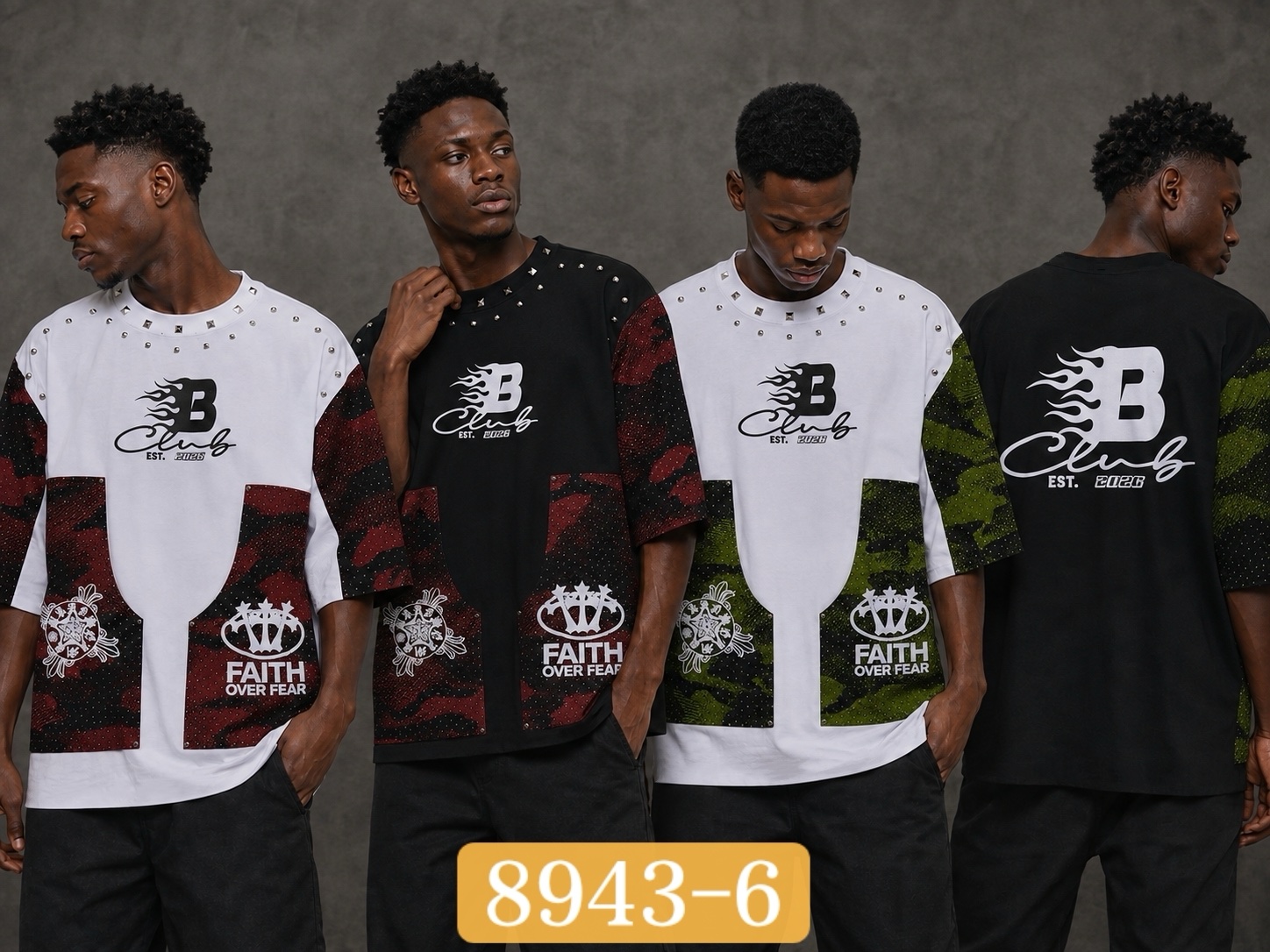 380g half sleeves&stydded 3