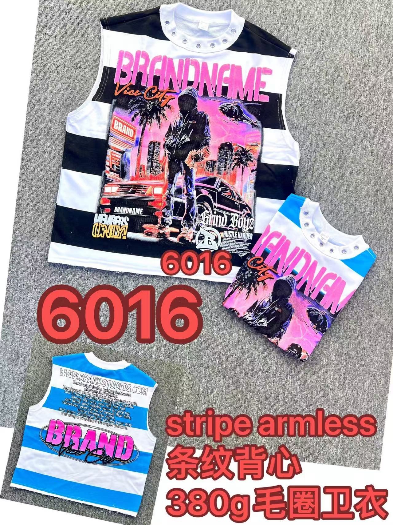 380g stripe armless 5