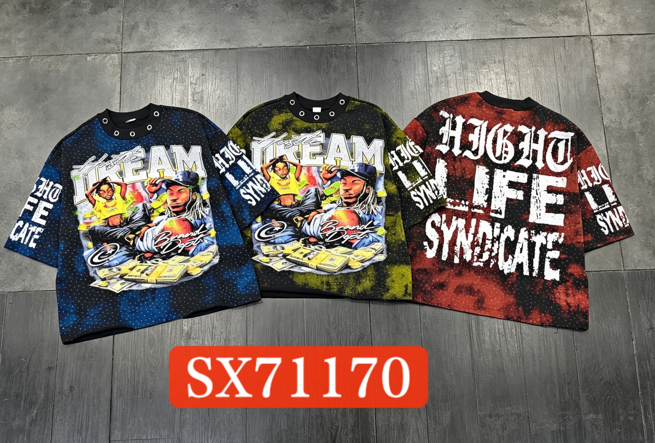 380g stone half sleeves 46