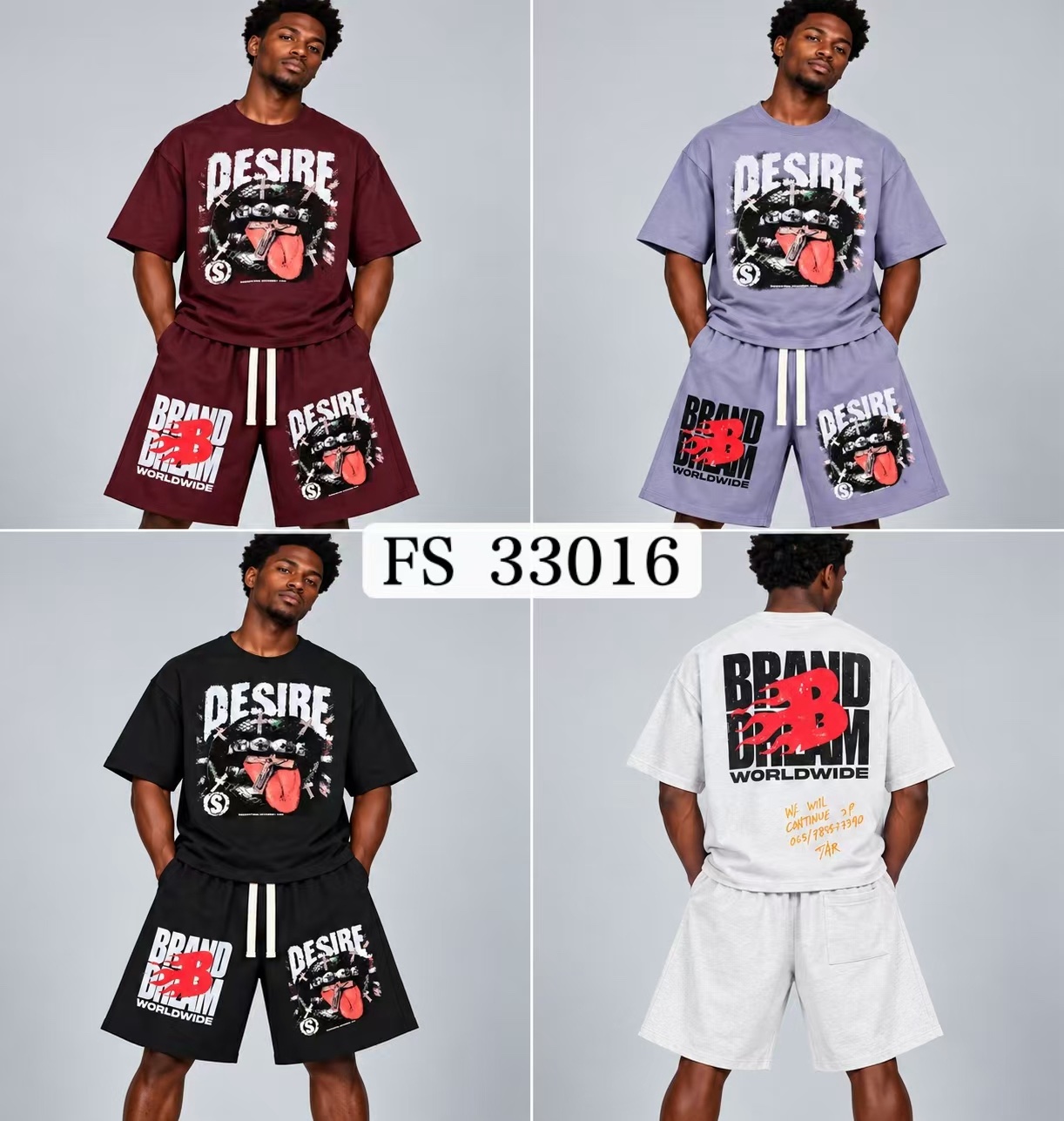 380g T-shirt 2pcs 4