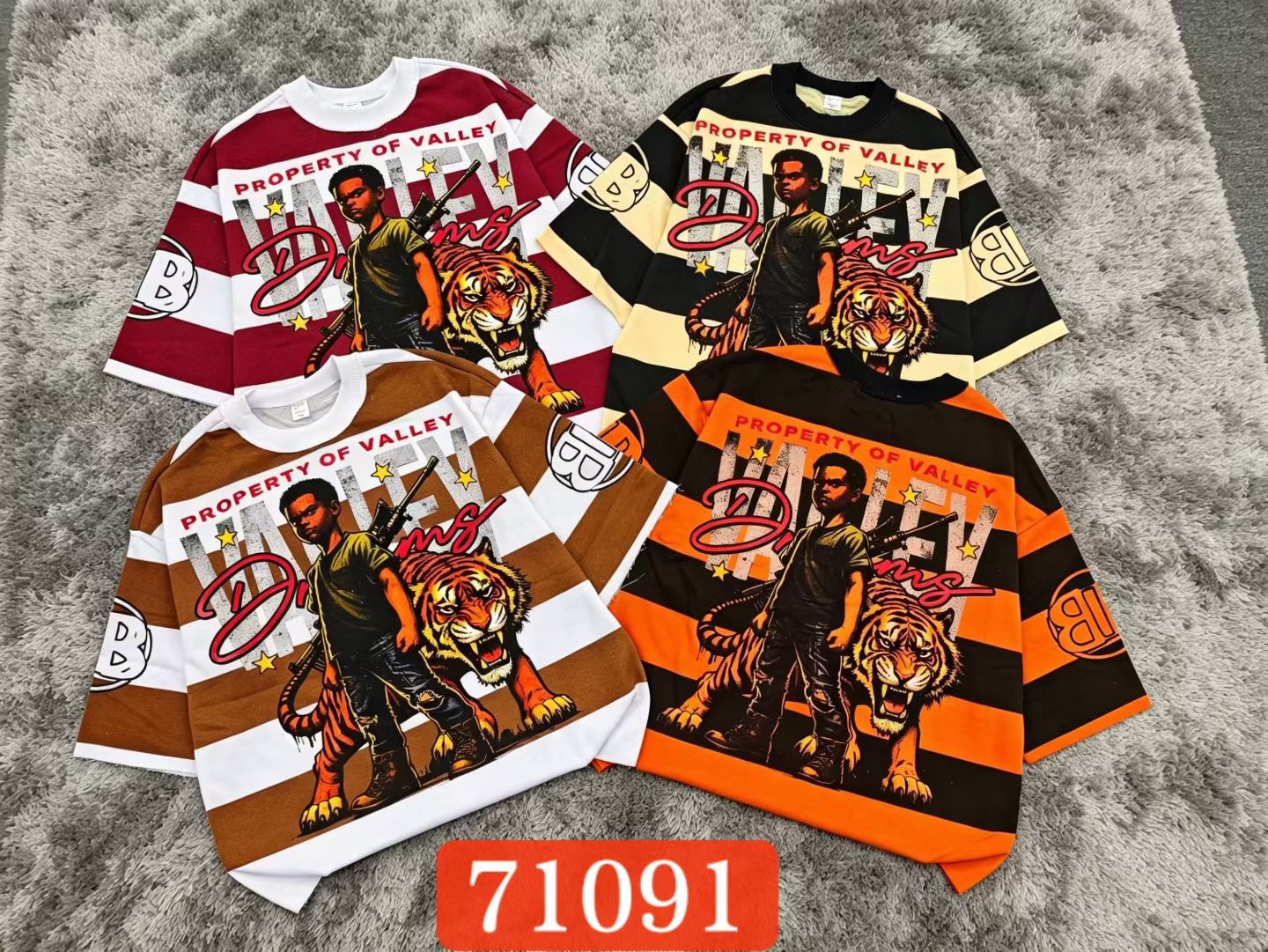 380g stripes half sleeves 3
