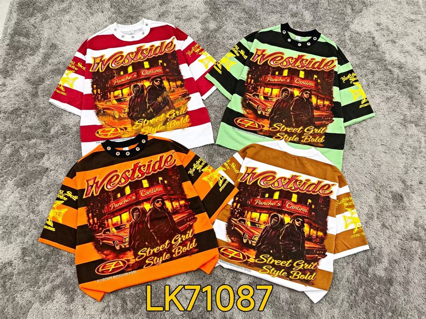 380g stripes half sleeves 5