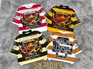 380g stripes half sleeves