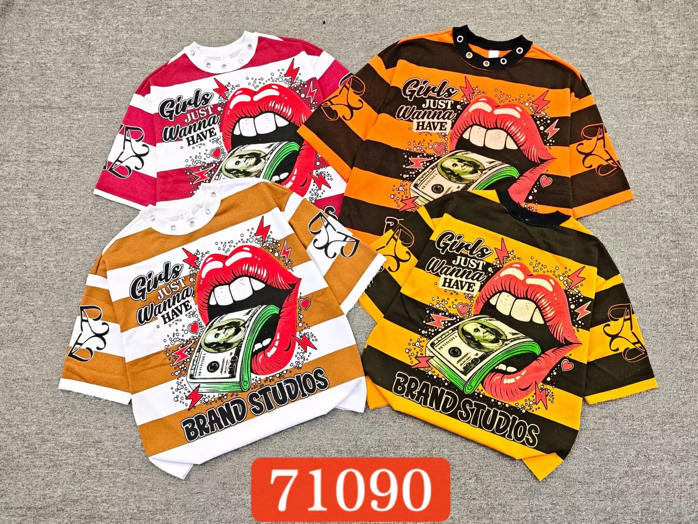 380g stripes half sleeves 6