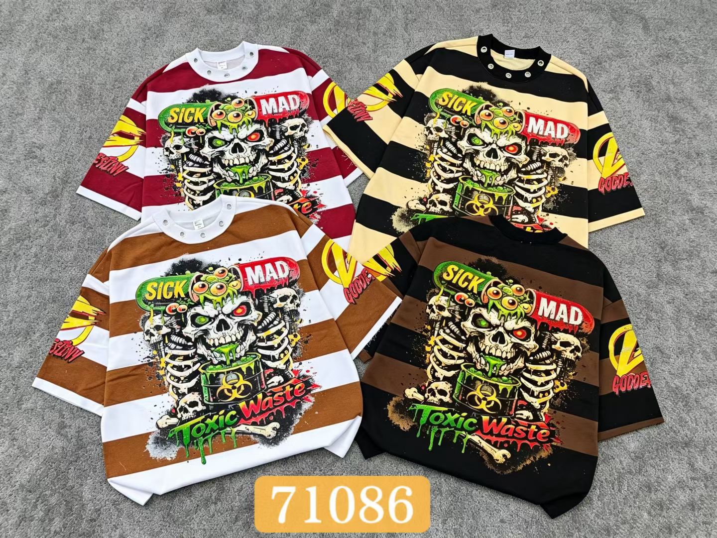 380g stripes half sleeves 8