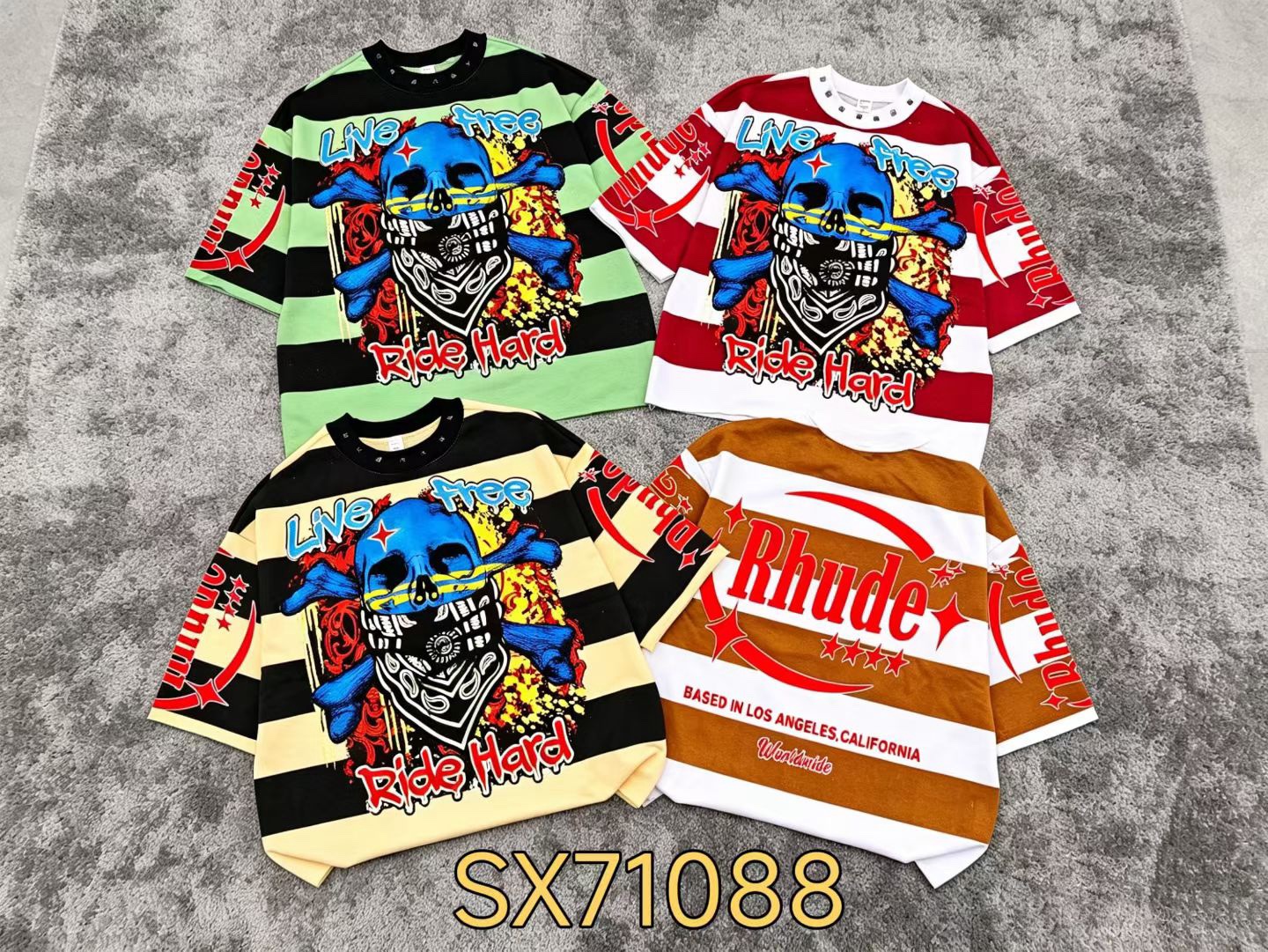 380g stripes half sleeves 9