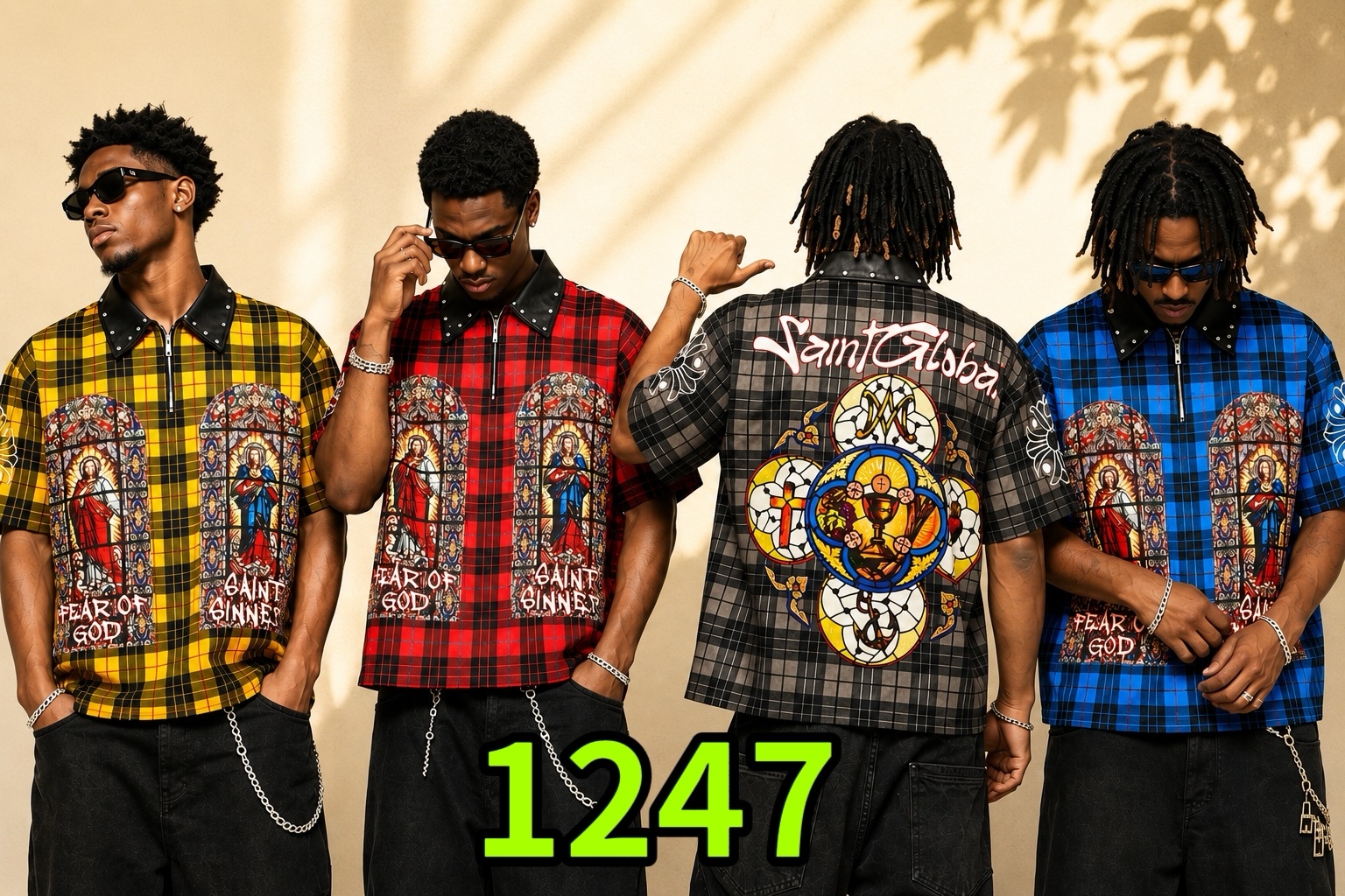 300g Plaid T-shirt 4