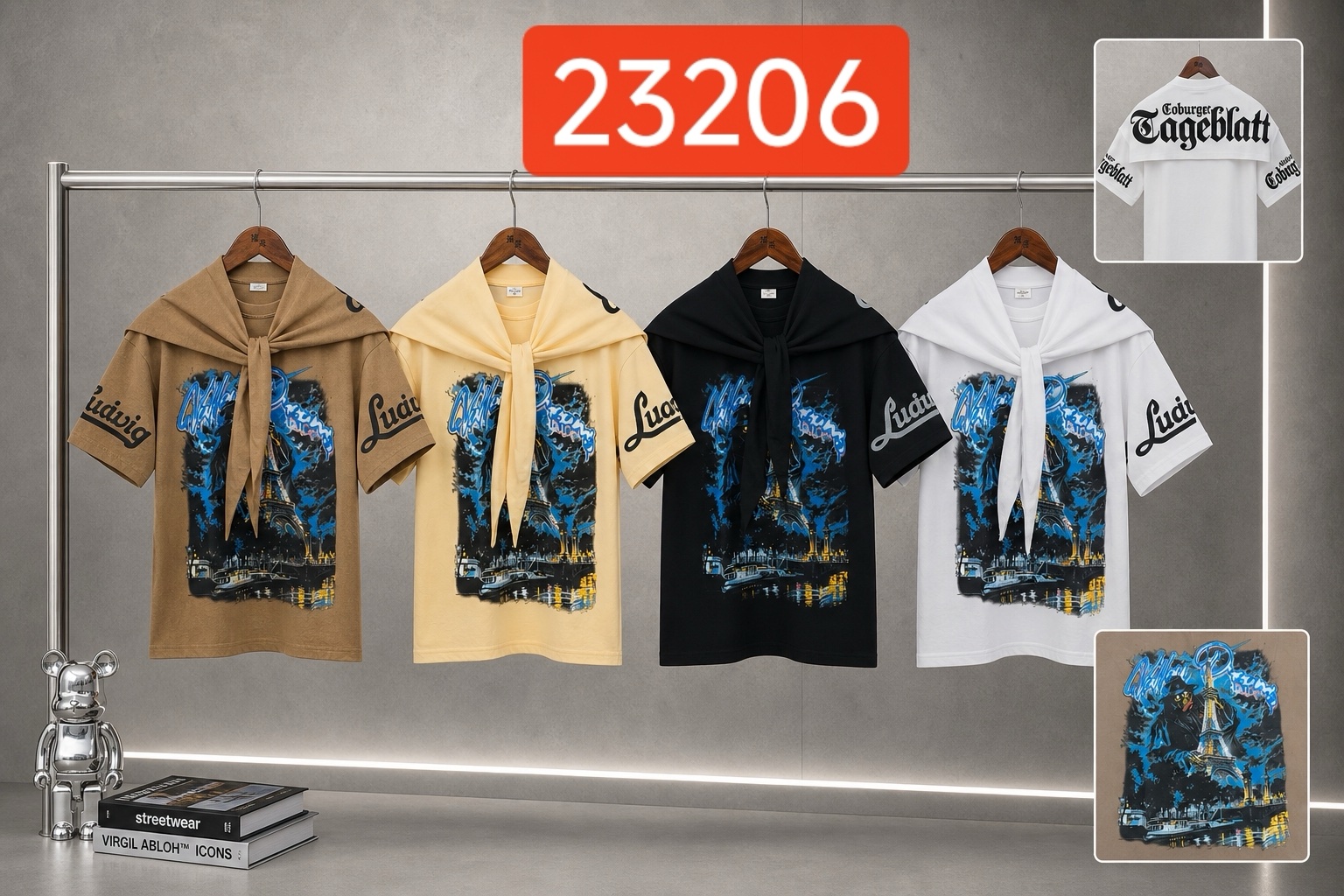 240g scarf T-shirt 13