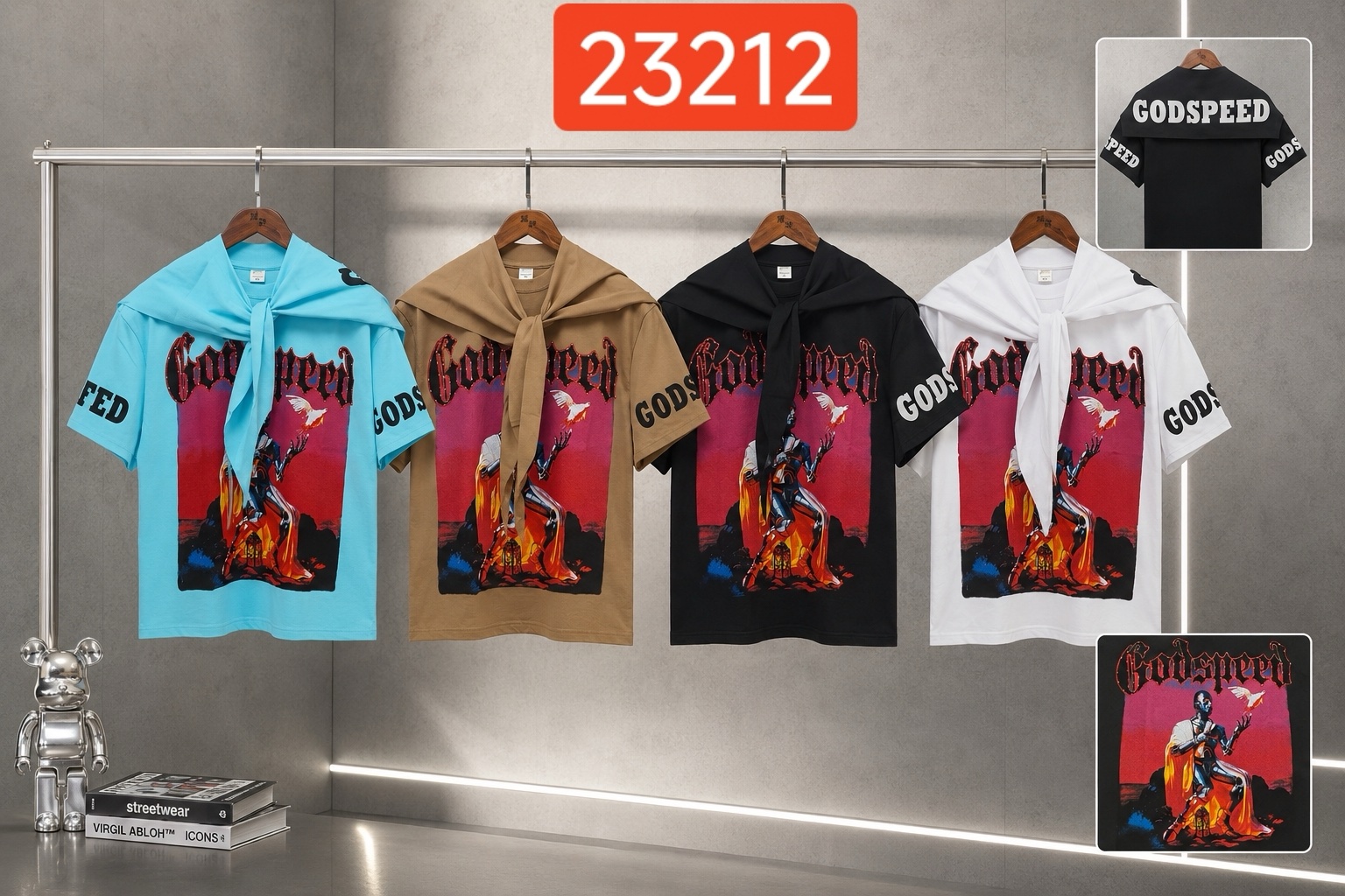 240g scarf T-shirt 12