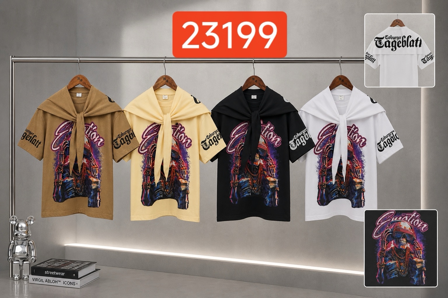 240g scarf T-shirt 9