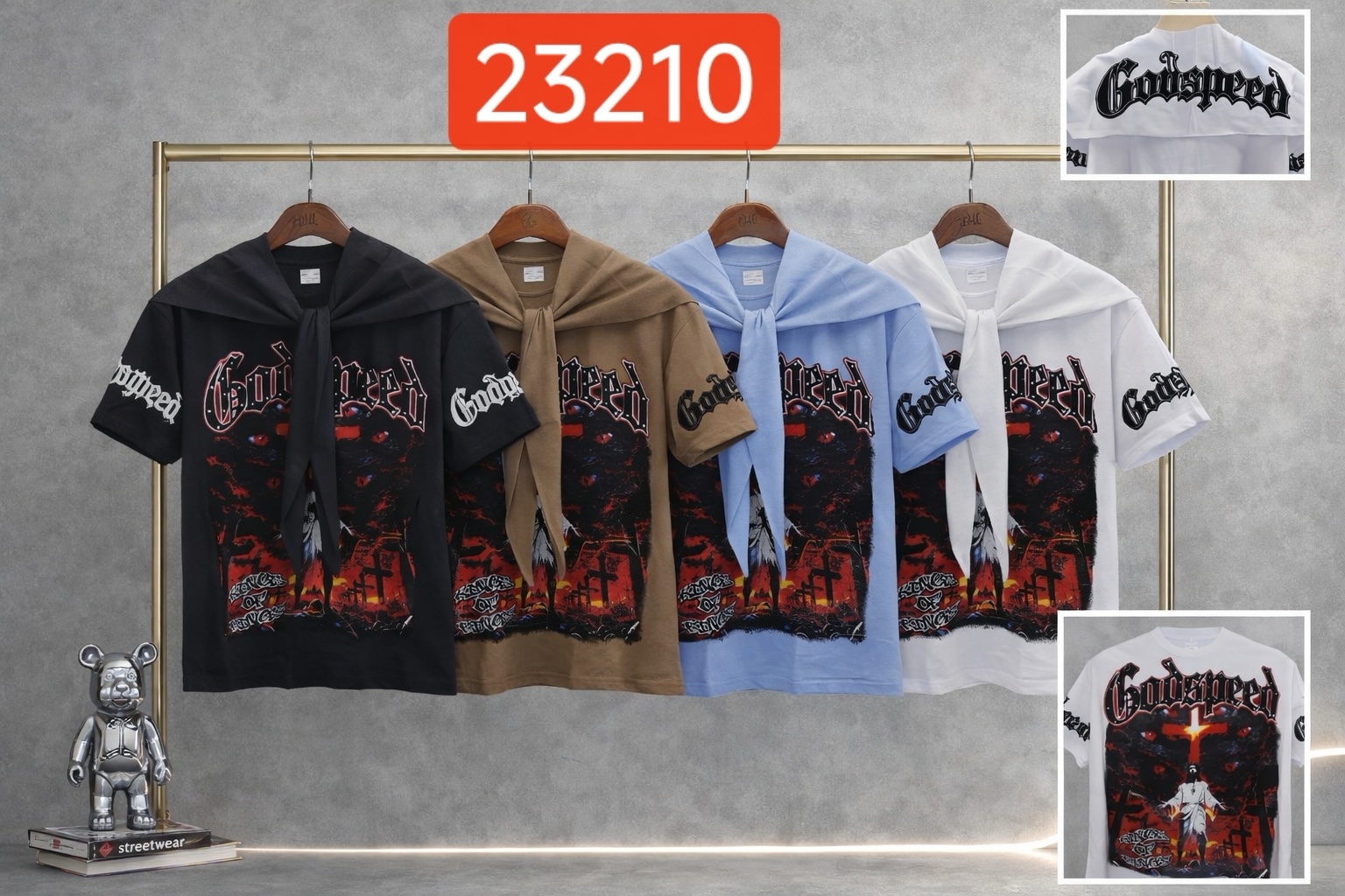 240g scarf T-shirt 8