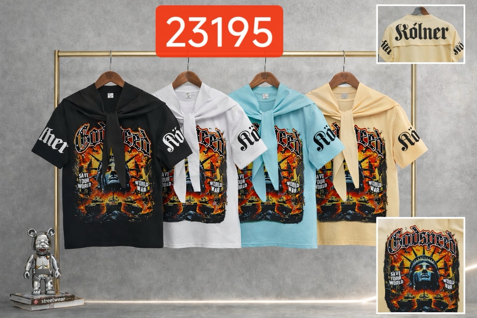 240g scarf T-shirt 6